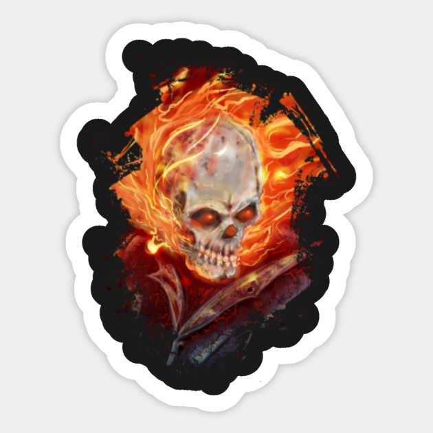 Ghost Rider Grunge Ghost Rider Sticker Teepublic